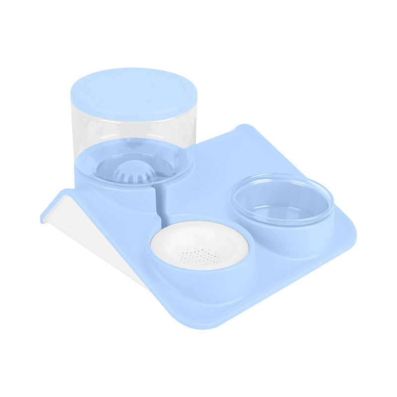 double bowl pet feeder