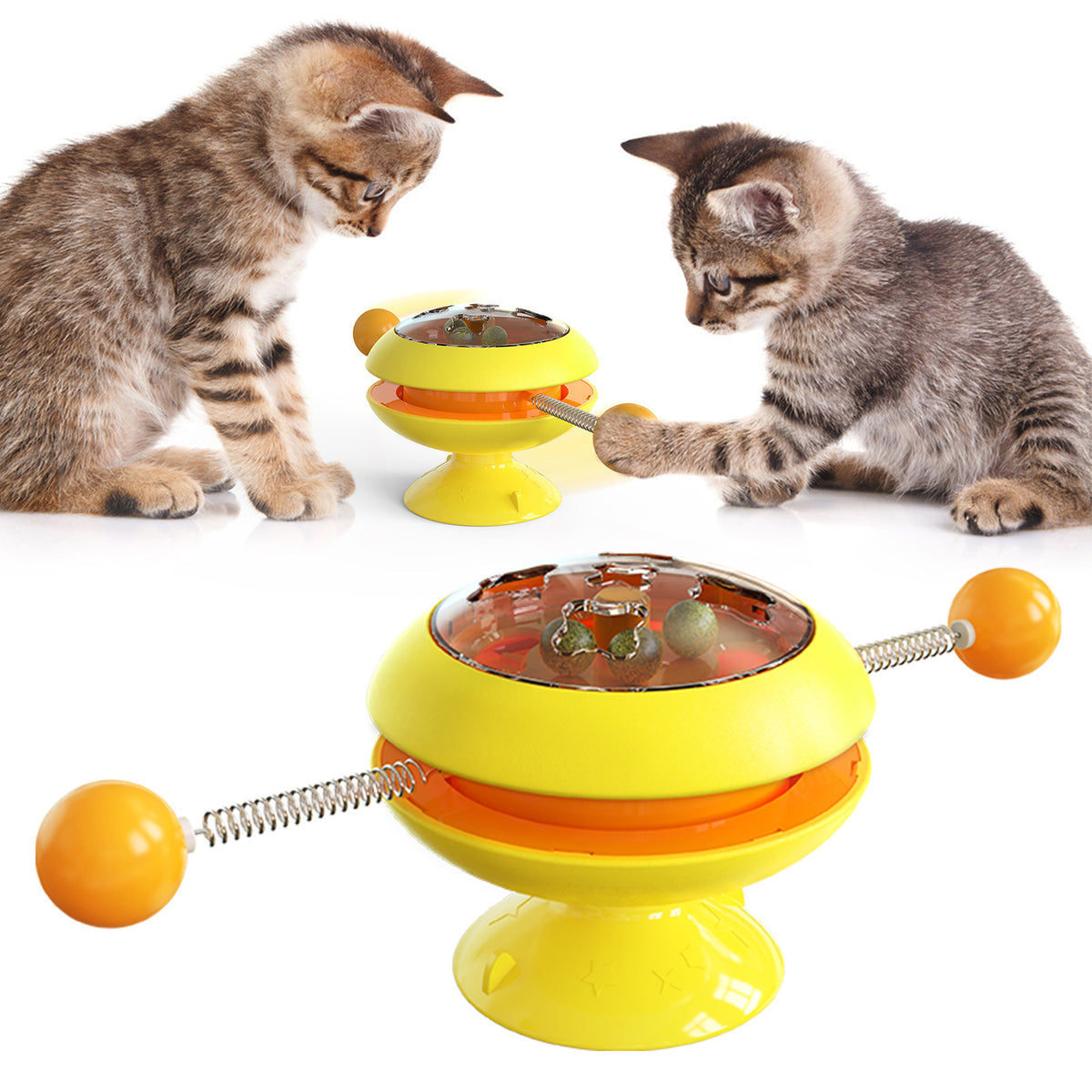 Rotatable Cat Toys Supplies With Catnip Interactive