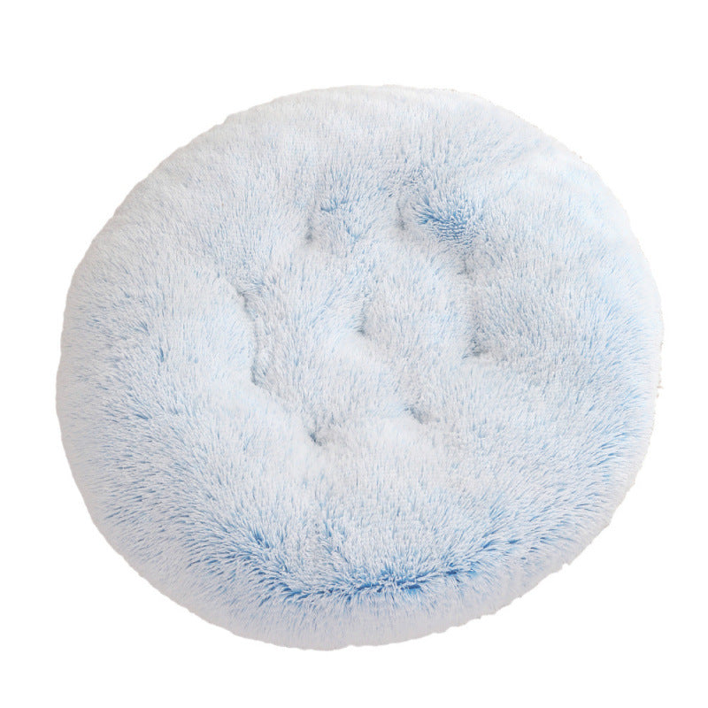 Round Pet Mat Dog Bed Plush Warm Sleep Dog Bed Cathouse Doghouse