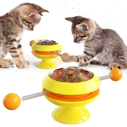 Rotatable Cat Toys Supplies With Catnip Interactive 