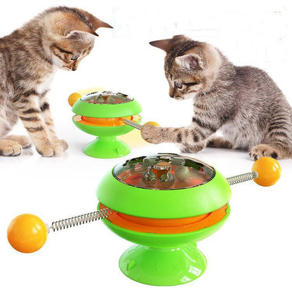 Rotatable Cat Toys Supplies With Catnip Interactive 