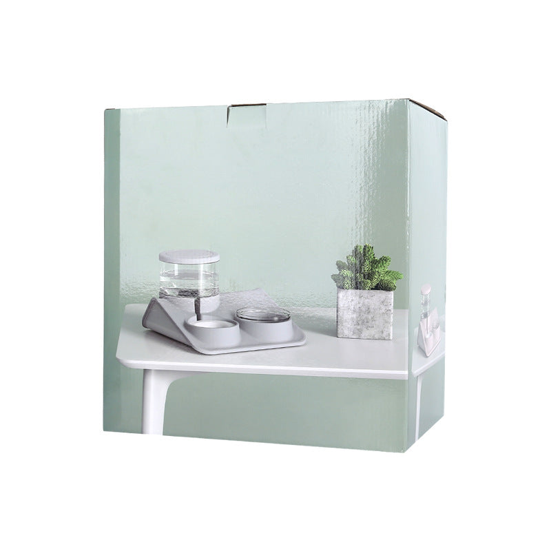 double bowl pet feeder