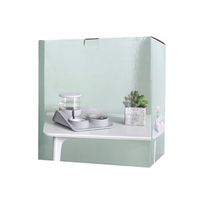 double bowl pet feeder