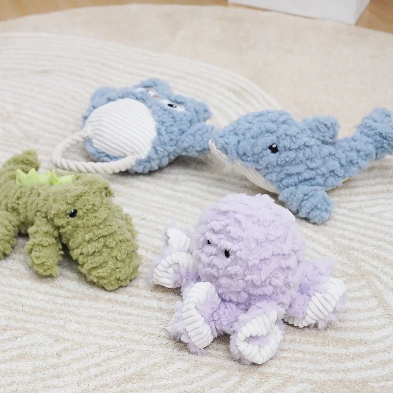Plush Dog Toy Animals Shape Bite Resistant 