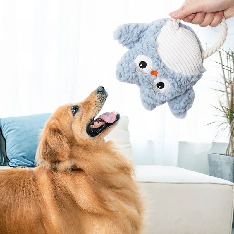 Plush Dog Toy Animals Shape Bite Resistant 
