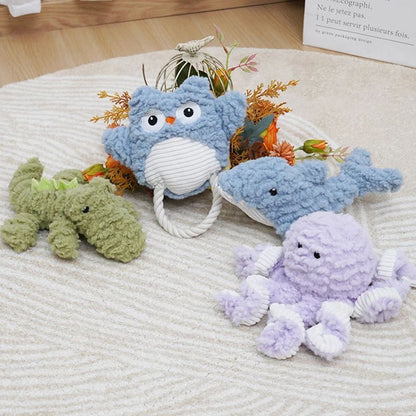 Plush Dog Toy Animals Shape Bite Resistant 