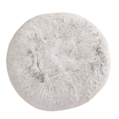 Round Pet Mat Dog Bed Plush Warm Sleep Dog Bed Cathouse Doghouse